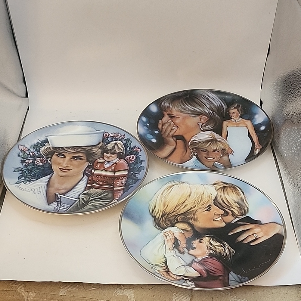 Franklin Mint Princess Diana Limited Edition Collector's Plates Set of 3